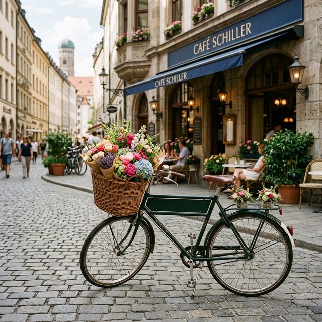Blumenlieferung in der Stadt